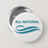 すべての自然ミニマルエコフレンドリーデザインのティール（緑がかった色） 缶バッジ (正面&裏面)