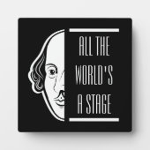 すべての舞台は世界だ - シェイクスピアの名言 劇作家 フォトプラーク (正面)