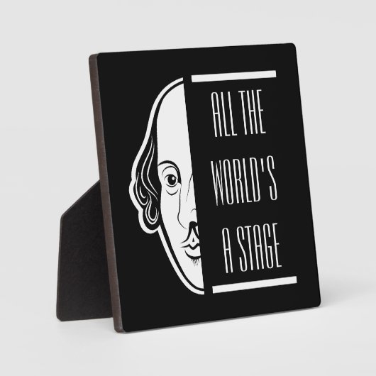 すべての舞台は世界だ - シェイクスピアの名言 劇作家 フォトプラーク (正面)