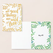 すべての良いものは野生で自由である 箔カード (ディスプレー)