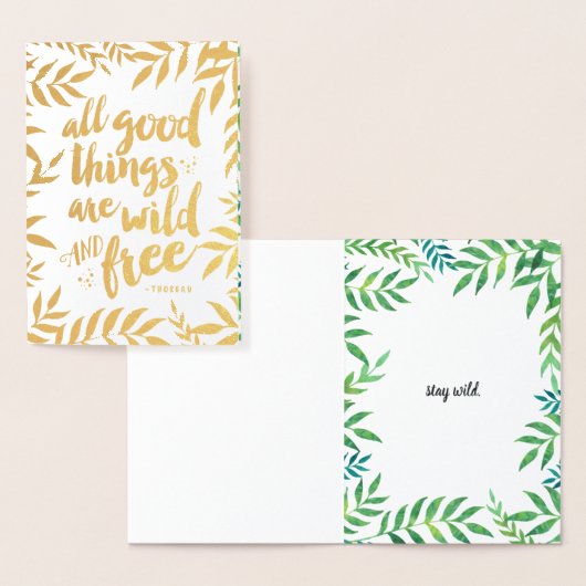 すべての良いものは野生で自由である 箔カード (ディスプレー)