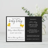 "すべての良いベビーベビー"ツインズベビーシャワー招待状 招待状 (スタンド正面)