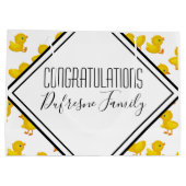 「すべての良いベビーベビー」パーソナライズされたベビー ラージペーパーバッグ (裏面)