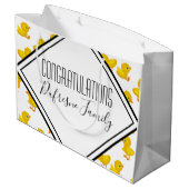 「すべての良いベビーベビー」パーソナライズされたベビー ラージペーパーバッグ (裏面アングル)