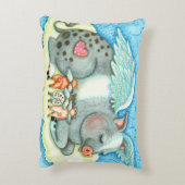 すべての良い子豚天国、かわいい豚の天使に行く アクセントクッション (裏面(縦))