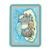 すべての良い子豚天国、かわいい豚の天使に行く マグネット (縦)