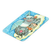 すべての良い子豚天国、かわいい豚の天使に行く マグネット (左側)