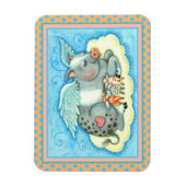 すべての良い子豚天国、かわいい豚の天使に行く マグネット (縦)