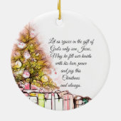 すべての良い完全なギフトJames 1:17，クリスマス セラミックオーナメント (裏面)