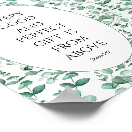 すべての良い完全な贈り物は上のユーカリから ポスター (角)