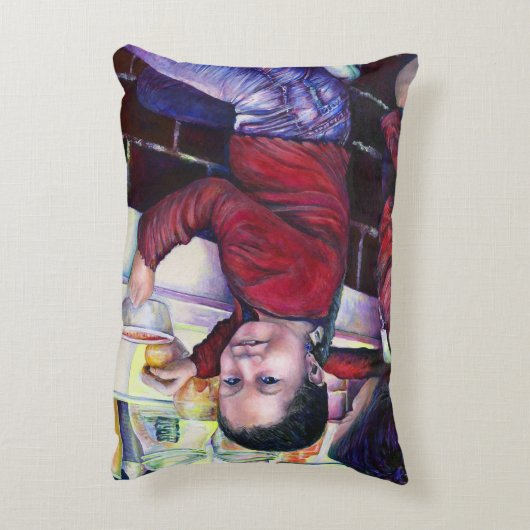 すべての良い小さな女の子は、メキシコのアイスクリームを手に入れる アクセントクッション (裏面(縦))