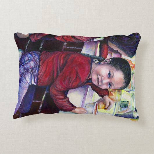 すべての良い小さな女の子は、メキシコのアイスクリームを手に入れる アクセントクッション (裏面)