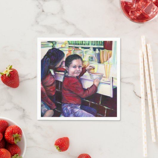 すべての良い小さな女の子は、メキシコのアイスクリームを手に入れる スタンダードカクテルナプキン (インサイチュ)