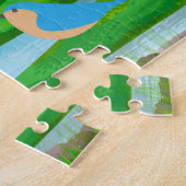 すべての良い川の木々の鳥の自然、4歳になる ジグソーパズル (側面)