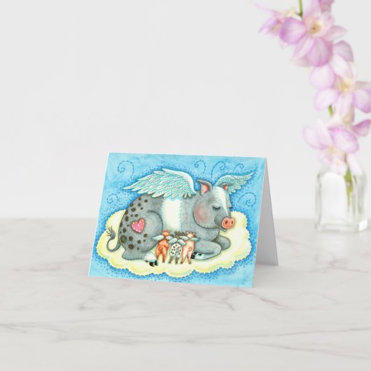 すべての良い豚の天国、豚の天使に行空白のく カード (蘭)