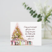 すべての良い贈り物と完全な賜物は上から来るものであり、光の父なる神から下る。 ー ヤコブの手紙 1: シーズンポストカード (スタンド正面)