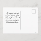 すべての良い贈り物と完全な賜物は上から来るものであり、光の父なる神から下る。 ー ヤコブの手紙 1: シーズンポストカード (裏面)