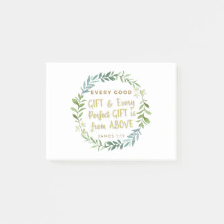 『すべての良い贈り物&すべての完璧な贈り物は上から ポストイット