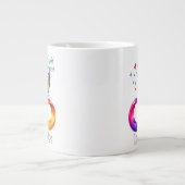 すべての色でがんと闘う 虹の蝶 ジャンボコーヒーマグカップ (正面)