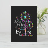 すべての色のがんと戦う リボン フラワー 招待状 (スタンド正面)