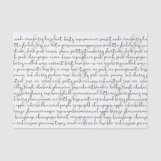 すべての色の口紅のティッシュペーパー 薄葉紙 (正面)