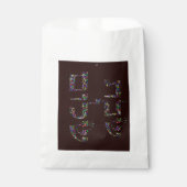 すべての色の宝石で作られたシャバットシャロム フェイバーバッグ (正面)