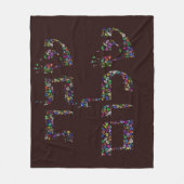 すべての色の宝石で作られたシャバットシャロム フリースブランケット (正面)