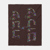すべての色の宝石で作られたシャバットシャロム フリースブランケット (正面)