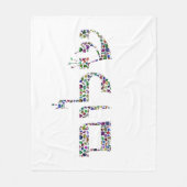 すべての色の宝石で作られたシャロム フリースブランケット (正面)