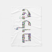 すべての色の宝石で作られたシャロム フリースブランケット (正面)