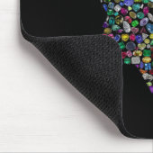 すべての色の宝石で作られたダビデの星 マウスパッド (コーナー)