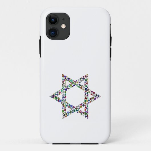 すべての色の宝石で作られたダビデの星 Case-Mate iPhoneケース (裏面)