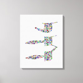 すべての色の宝石で作られたチャイシンボル キャンバスプリント