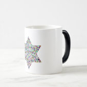 すべての色の宝石で作られたデビッドスター モーフィングマグカップ (正面右)