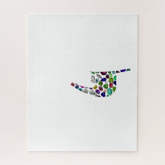 すべての色の宝石で作られた文字'YOD' ジグソーパズル (縦)