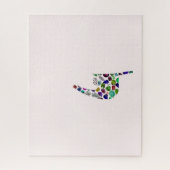 すべての色の宝石で作られた文字'YOD' ジグソーパズル (縦)