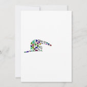 すべての色の宝石で作られた文字'YOD' 招待状 (裏面)