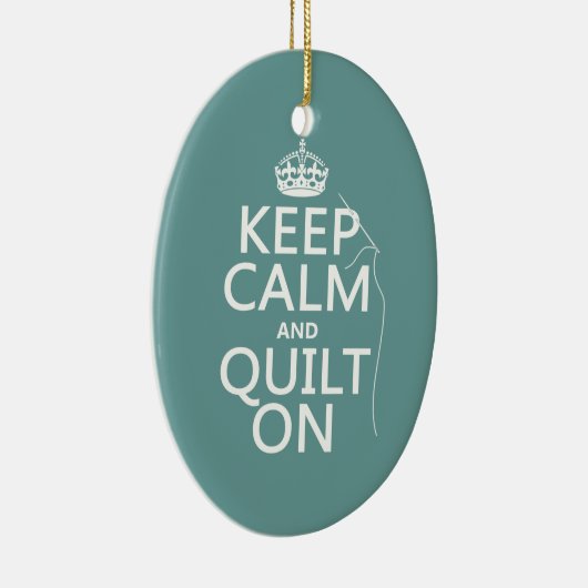 すべての色の平静およびキルトのオン利用できる保って下さい セラミックオーナメント (右)