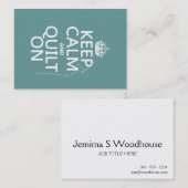 すべての色の平静およびキルトのオン利用できる保って下さい 名刺 (正面/裏面)