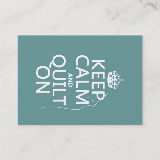 すべての色の平静およびキルトのオン利用できる保って下さい 名刺 (正面)