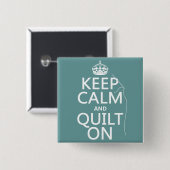 すべての色の平静およびキルトのオン利用できる保って下さい 缶バッジ (正面&裏面)