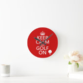 すべての色の平静およびゴルフオン利用できる保って下さい ラウンド壁時計 (ホーム)