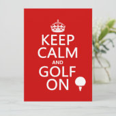 すべての色の平静およびゴルフオン利用できる保って下さい 招待状 (スタンド正面)