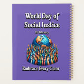 すべての色を受け入れる。社会正義の世界記念日。 プランナー手帳 (裏面)