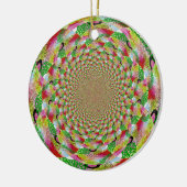 すべての色フラクタルアート セラミックオーナメント (左)