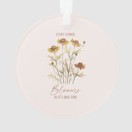 すべての花の開花独自の時間 – 素朴フローラ オーナメント (裏面)