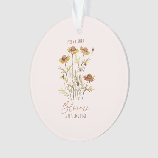 すべての花の開花独自の時間 – 素朴フローラ オーナメント (正面)