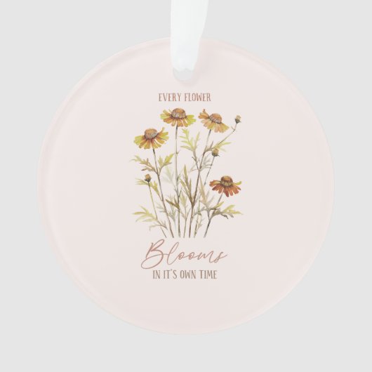 すべての花の開花独自の時間 – 素朴フローラ オーナメント (正面)