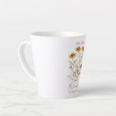 すべての花の開花独自の時間 – 素朴フローラ カフェラテマグ (左アングル)