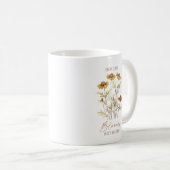 すべての花の開花独自の時間 – 素朴フローラ コーヒーマグカップ (正面右)